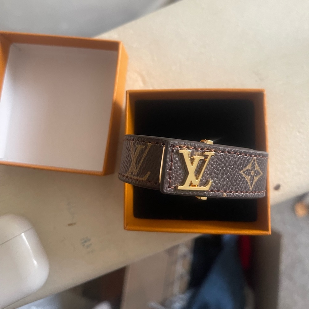 Louis Vuitton Brown and Gold Men's Bracelet